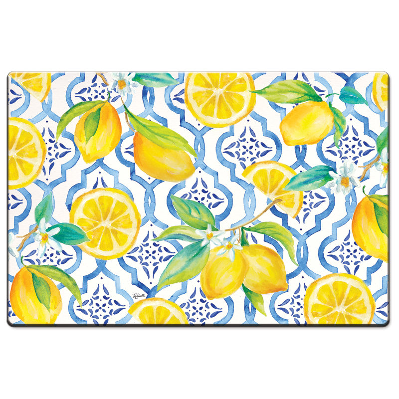 August Grove® Elcin Lovely Lemons Comfort AntiFatigue Mat & Reviews